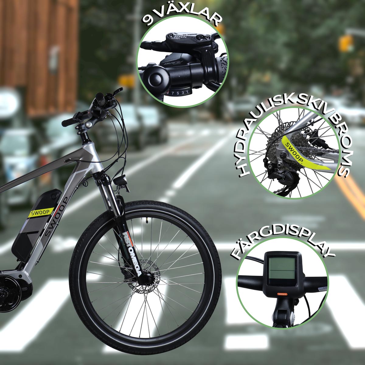 Swoop El-mountainbike MTB Pro, 27,5"