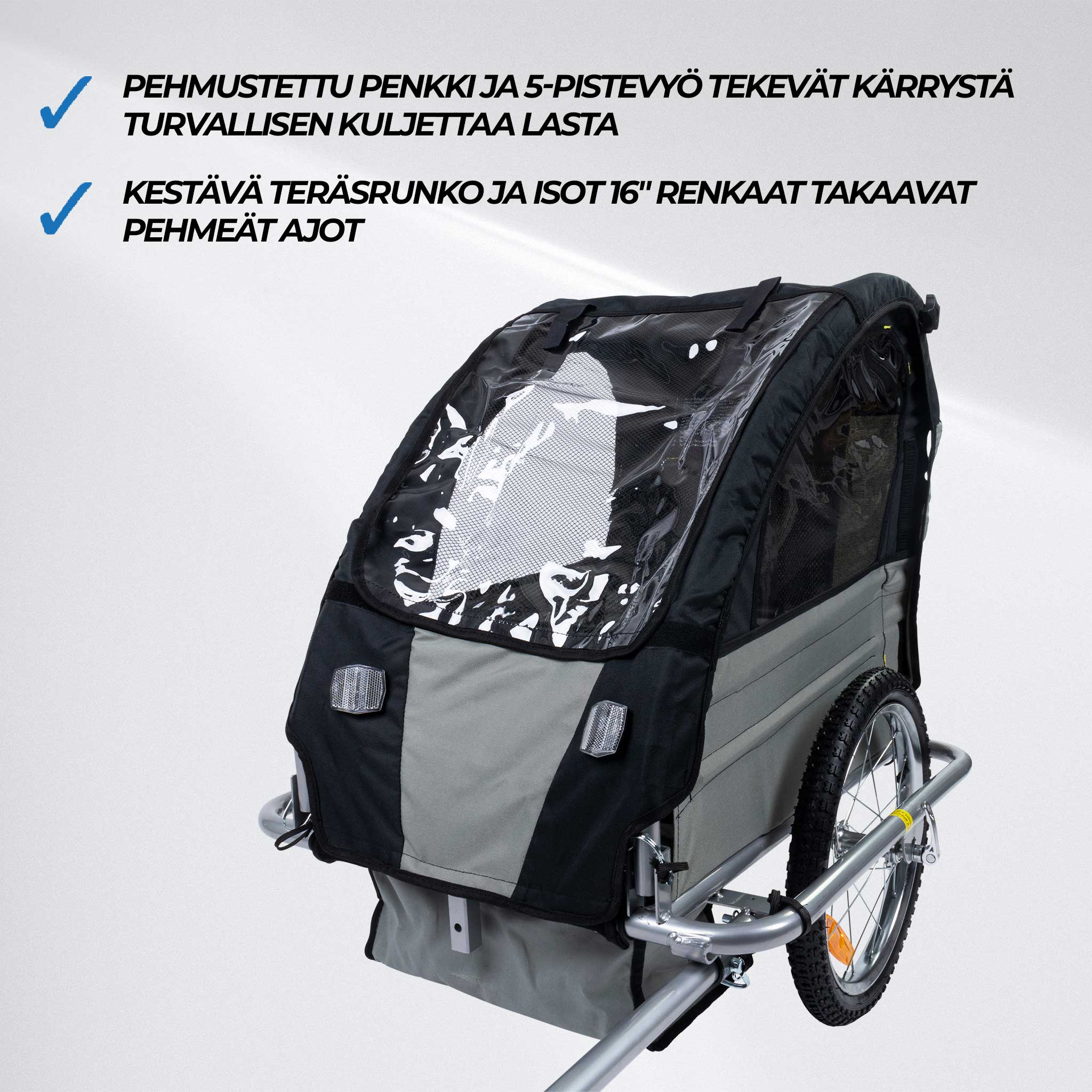 Alternativ bild 1 för Trekker cykelvagn för 1 barn